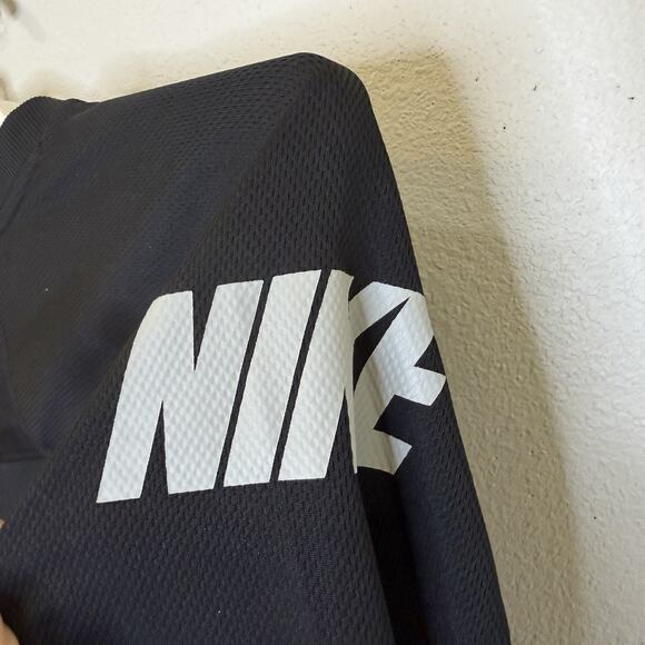 Nike Athletics Pull Over Shirt Mens Size Large Black Long Sleeve Crew Neck Logo - Picture 6 of 10